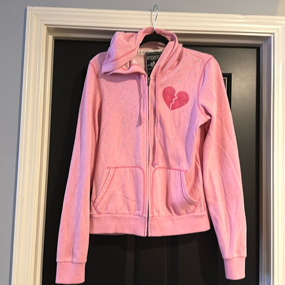 Sparkle zip VS Pink hoodie zip up